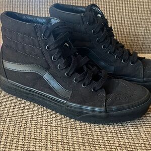 Men's Vans Off the Wall High Top Black Skate Sneakers Size 8!!!